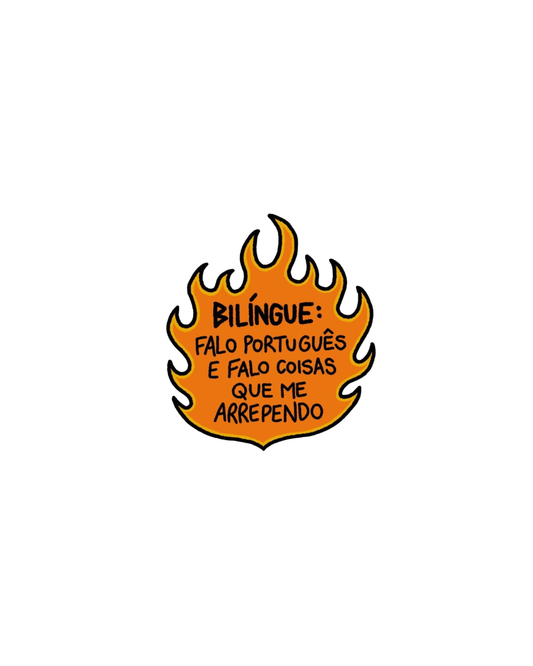 Morena “Bilíngue: Falo Português e Falo Coisas Que Me Arrependo” Sticker